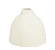 Decoratie vaas recycled paper beige - h18xd19cm
