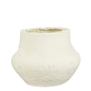 Decoratie vaas recycled paper beige - h15xd20cm