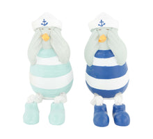 Figurine seagull polyresin 18x8x4.5cm Blue mixed