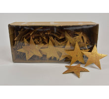 Berkenschors sterren goud 7 cm 100 stuks