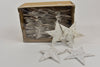 Birch bark stars white-wash 9 cm 50 pieces