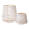 Set/2 Lantern metal white/gold-colored D15 H15/D11 H11cm