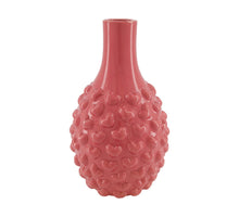 Vase hearts ceramic 21.5x21.5x35.5cm Dark pink