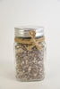 Glaspot met schelpenmix 7x7x12cm (9015)