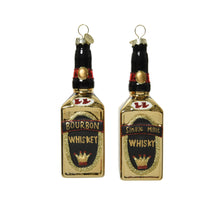 Hanger whiskey glas goud glitter 2 assortie 4,2x4,2x14,5cm