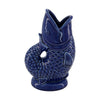 Porcelain vase with fish design, 16.5x11x25.8cm, Blue