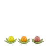 Candle holder, flower design, porcelain, 10.8x9.3x5cm, assorted.