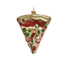 Hanger Pizza glas glitter multi 3,1x8,9x10,1cm