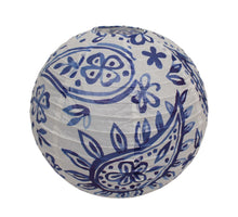 Lampion printing paper 30x30x30cm Blue/White