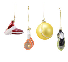 Ornament glas - sport - matt color 4 assortie - dia6.7-H6.7cm - multi