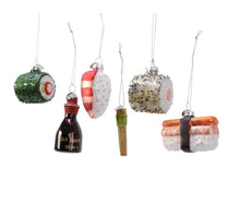 Hanger Sushi glas matte kleuren 6 assortie 3,3x6,5x4,7cm
