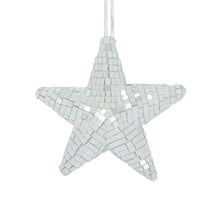 Hanger star disco foam with hanger 13x13x4.5cm Silver