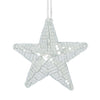 Hanger star disco foam with hanger 13x13x4.5cm Silver