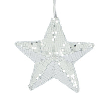 Hanger star disco foam with hanger 18x18x6cm Silver