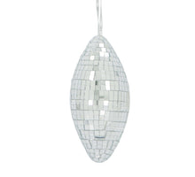 Hanger oval disco foam with hanger 6x6x13cm Silver