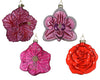 Hanger bloem glas 4 assortie 10x6x11cm