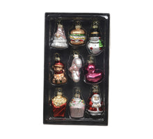 Figuur glas 9 stuks assortie L.5cm x W.3cm x H.2cm