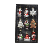 Figuur glas L.5cm x W.3cm x H.2cm 9 stuks assortie