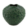 Bottle round ceramic 19x19x17cm Green