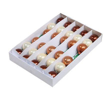 w/b. 30 glasballen/long wire opal natural combi 50 mm