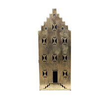 Statue house metal 29x46x118cm Gold