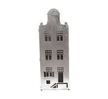 Statue house metal 18x28x78cm Silver