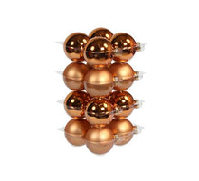 cb. 16 glasballen/cap koper combi 80mm