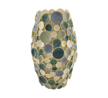 Vase ceramic 24x24x41cm White/Blue