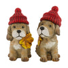 Figurine dog ceramic 11x13.5x19.5cm 2 mixed Brown