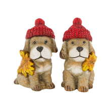 Figurine dog ceramic 5.5x8.5x11cm 2 mixed Brown