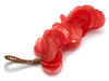 Pendant Capiz 'Conga' coral red 45cm