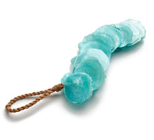 Pendant Capiz 'Conga' turquoise 45cm