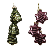 Figuur glas matt - shiny with swirl 2ass assortie L.3.5cm x W.1.9cm x H.5.3cm
