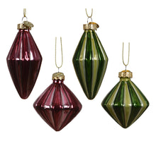 Ornament glas 4ass assortie L.4cm x W.4cm x H.8.2cm