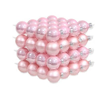 cb. 64 glasballen/cap powder pink combi 40mm