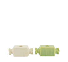 Dinnercandle holder sweets ceramic 14.5x6x6cm 2 Mixed