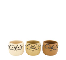 Planter dog with glasses ceramic 8x8x6.3cm 3 Mixed brown