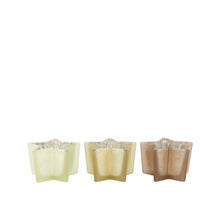 Tealight holder star glass 10.5x10.5x6.5cm 3 Mixed brown