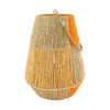 Lantern paper rope with glass 28x28x36cm Orange/Yellow