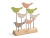 Birds 'Spring' wood on block 23cm