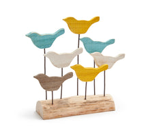 Vogels 'Summer' hout op blok 23cm