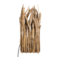 Floor lamp branch with lights chestnut 24x24x58cm Natural