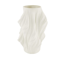 Vase 3D ceramic 18x18x28cm White