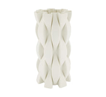 Vase 3D ceramic 15x15x30cm White