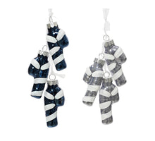 Hanger Zuurstok glas 2 kleuren assortie 2,5x1,5x5,5cm