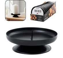 Spaas kaarsenhouder metaal zwart D9 H3 cm