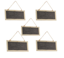 Sign blackboard with hanger 20x12cm 5pc Natural-wash
