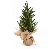 Kerstboom met LED verlichting op batterij D18 H43 cm