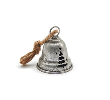 Kerstklok 'Jingle' zilver 9cm