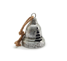 Kerstklok 'Jingle' zilver 13cm